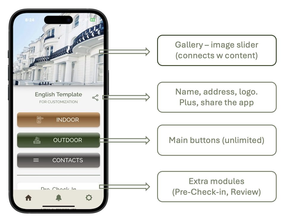 Airbnb guest app on phone
