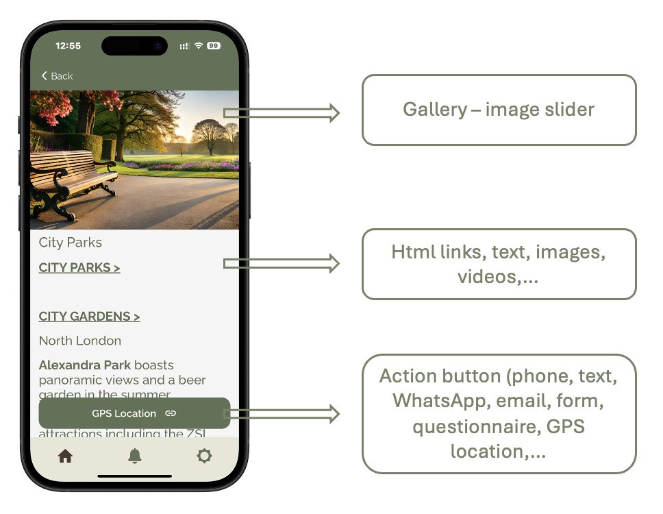 Guest Info App content 